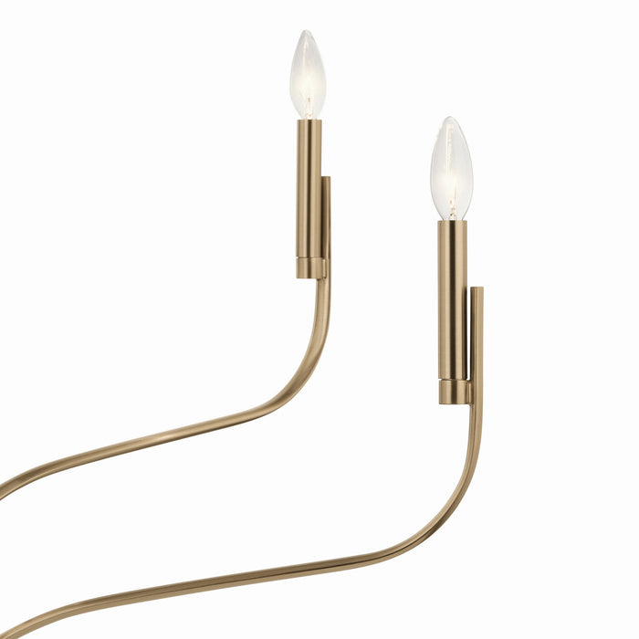 Kichler 52673CPZ Six Light Chandelier, Champagne Bronze