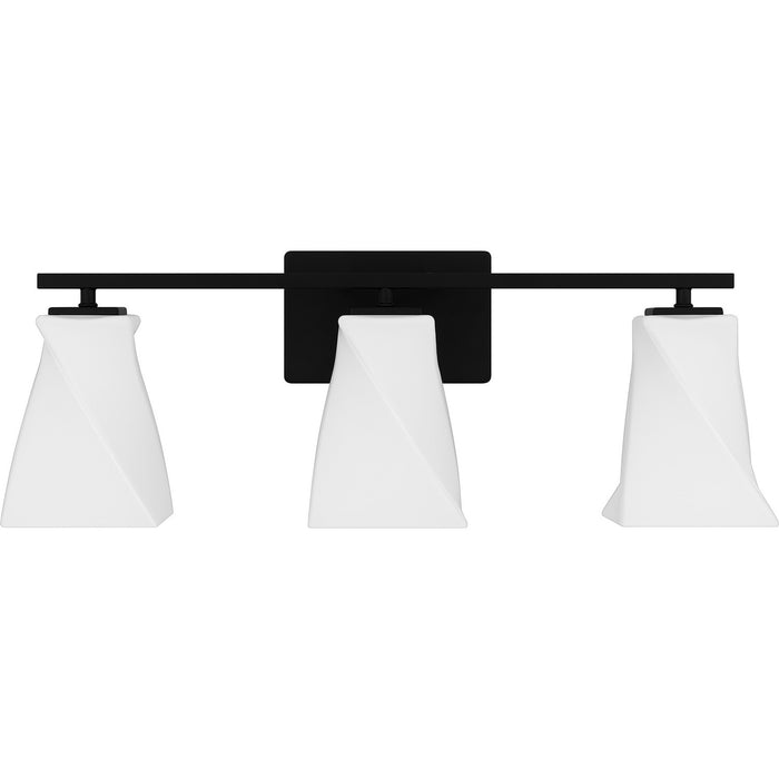 Quoizel STS8624MBK Three Light Bath, Matte Black