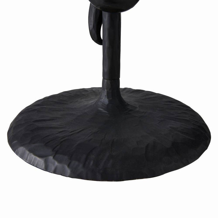 Arteriors PTI14-SH042 One Light Table Lamp, Blackened Iron/White/White