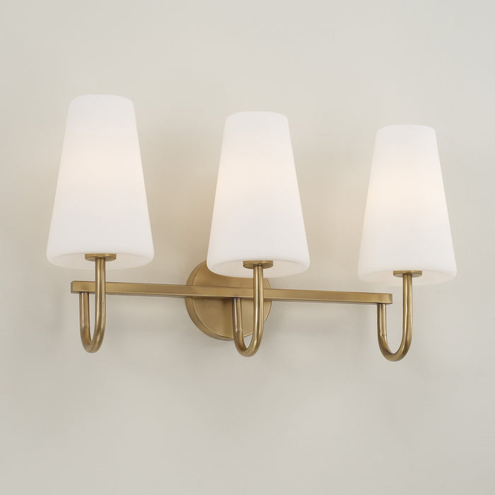 Capital Lighting 155231AD-550 Three Light Vanity, Aged Brass
