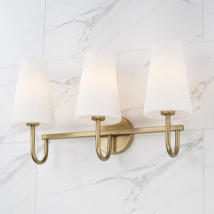 Capital Lighting 155231AD-550 Three Light Vanity, Aged Brass