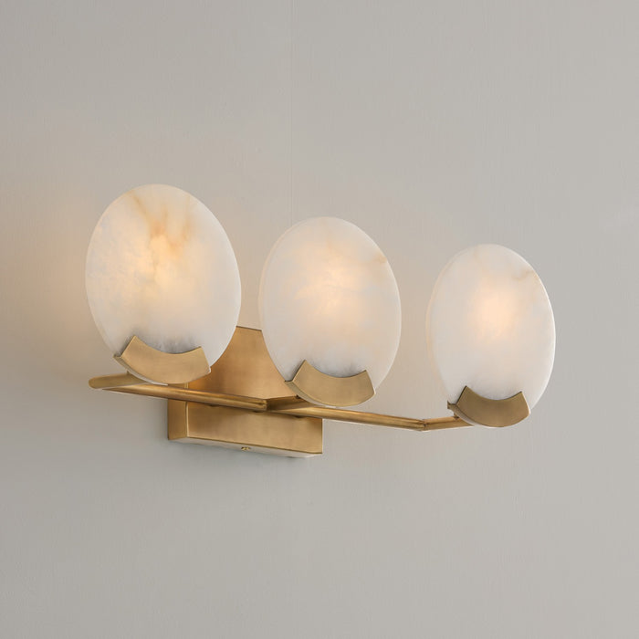 Capital Lighting 154631AD Three Light Vanity, Aged Brass