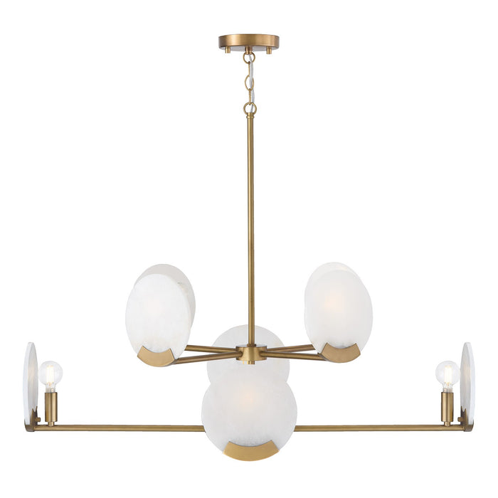 Capital Lighting 454681AD Eight Light Chandelier, Aged Brass