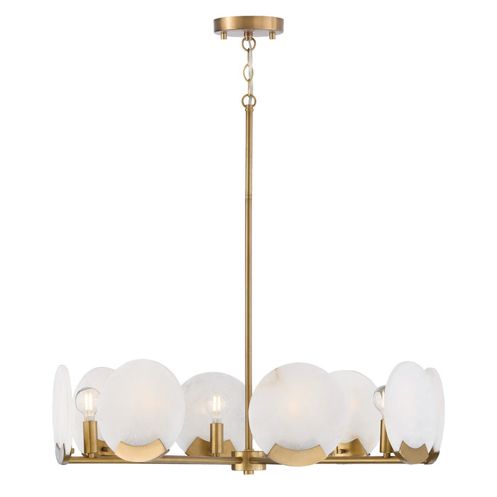 Capital Lighting 454682AD Eight Light Chandelier, Aged Brass
