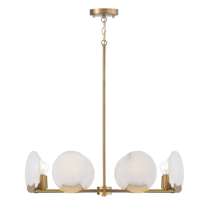 Capital Lighting 454682AD Eight Light Chandelier, Aged Brass