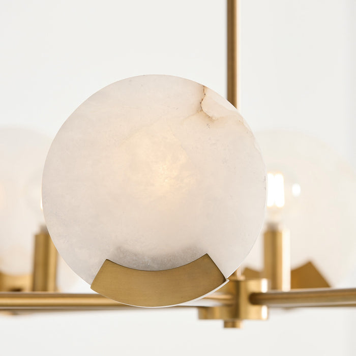 Capital Lighting 454682AD Eight Light Chandelier, Aged Brass