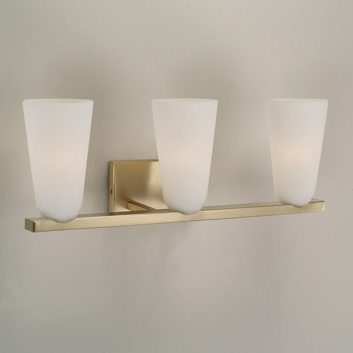Capital Lighting 156931MA-556 Three Light Vanity, Matte Brass