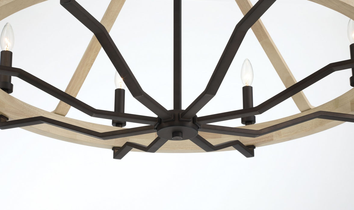 Minka-Lavery 2628-860 Eight Light Chandelier, Dark Bronze