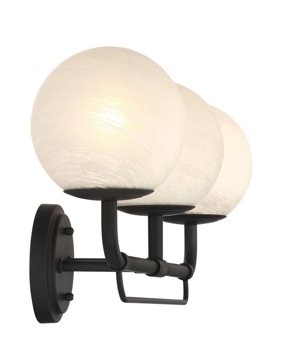 Minka-Lavery 3793-899 Three Light Vanity, Dark Matte Black