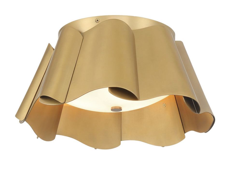 Minka-Lavery 3955-732 Three Light Flush Mount, Legacy Brass