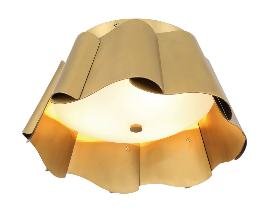Minka-Lavery 3955-732 Three Light Flush Mount, Legacy Brass