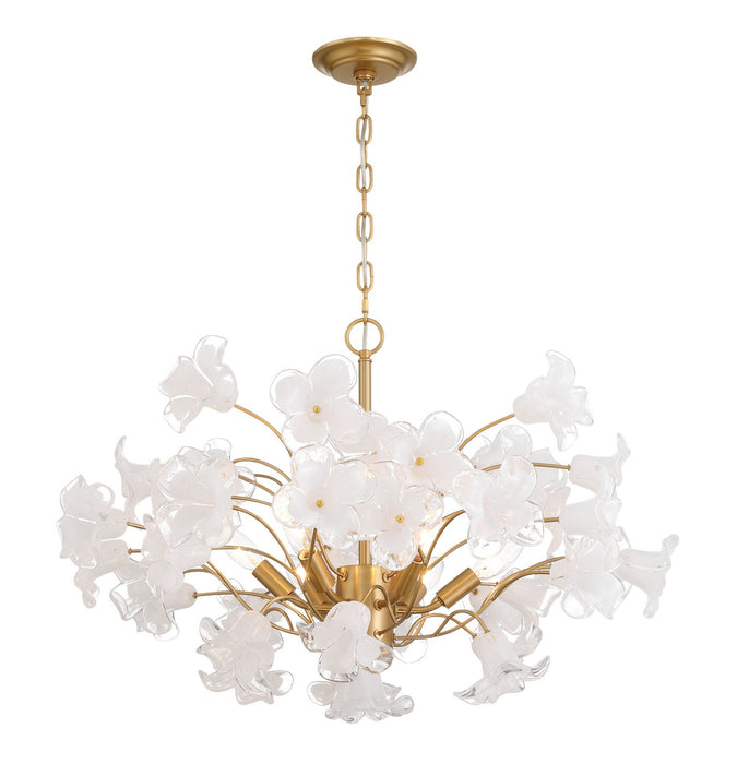 Metropolitan N2226-732 Six Light Chandelier, Legacy Brass