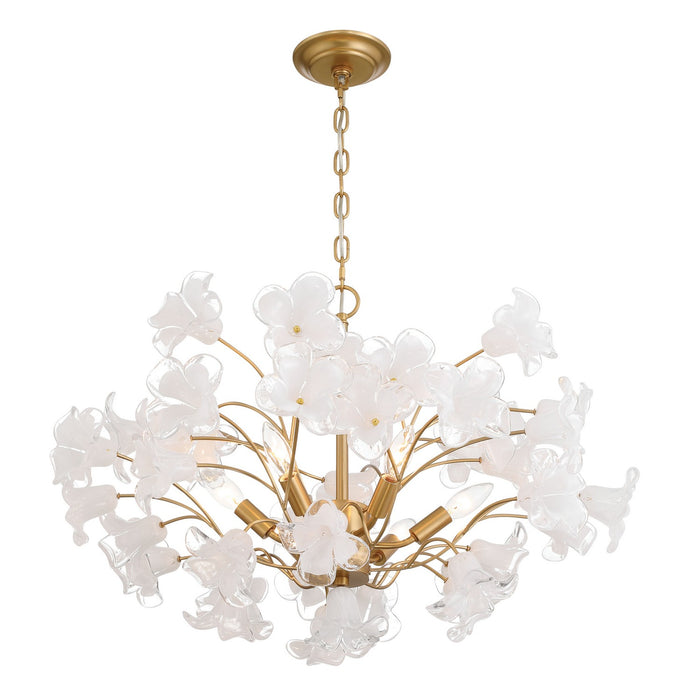Metropolitan N2226-732 Six Light Chandelier, Legacy Brass