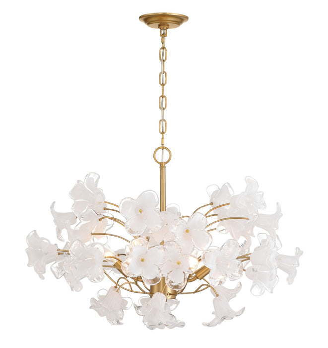 Metropolitan N2226-732 Six Light Chandelier, Legacy Brass
