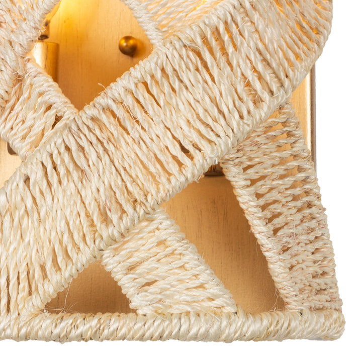 Kalco 525721MGW Two Light Wall Sconce, Modern Gold And White