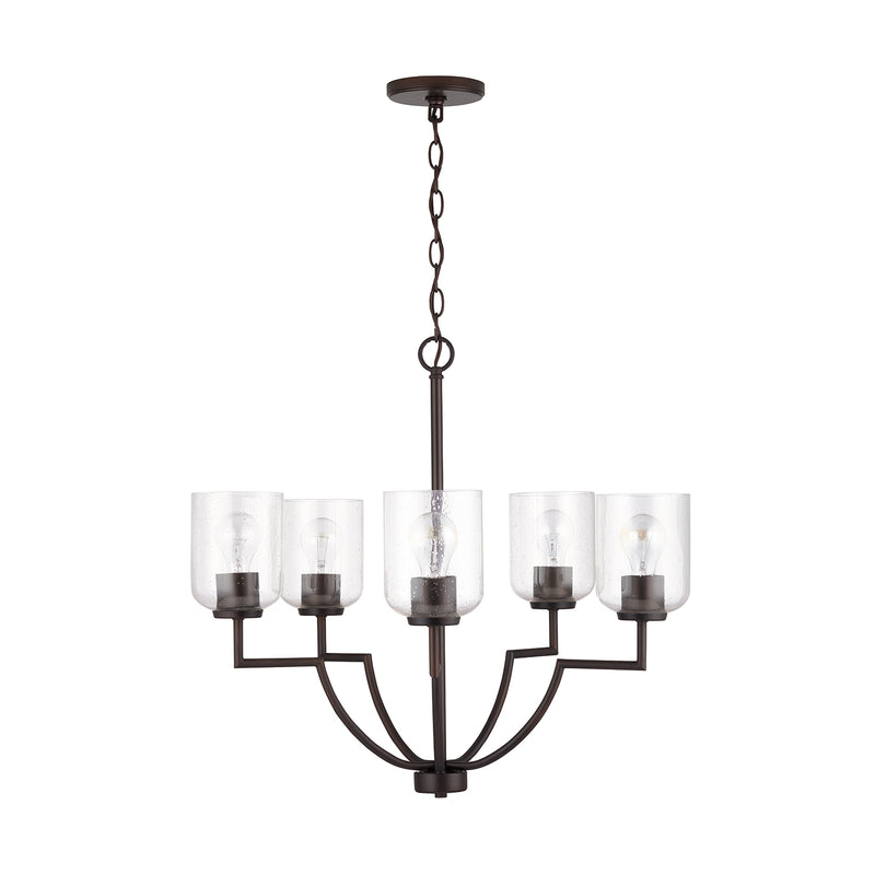 Capital Lighting 439351BZ-500 Five Light Chandelier, Bronze