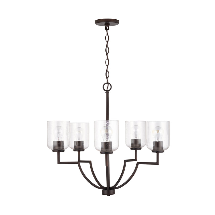 Capital Lighting 439351BZ-500 Five Light Chandelier, Bronze