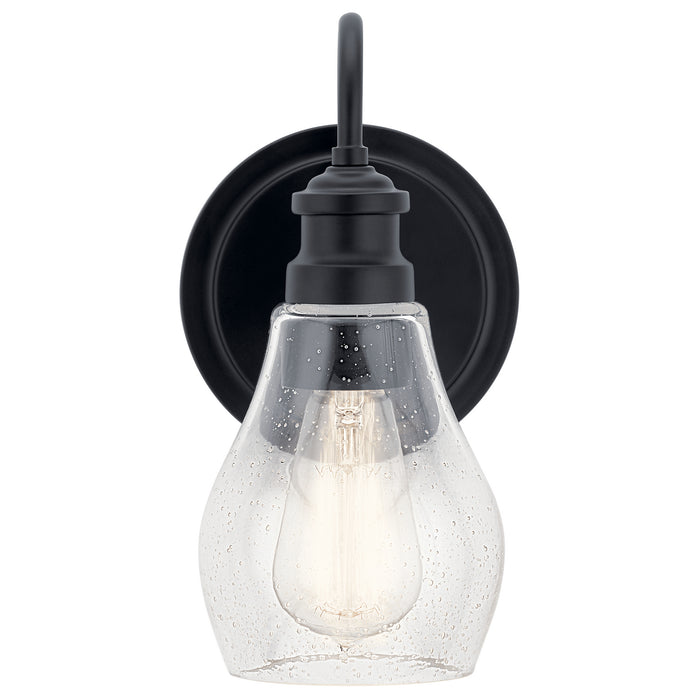 Kichler 45390BK One Light Wall Sconce, Black