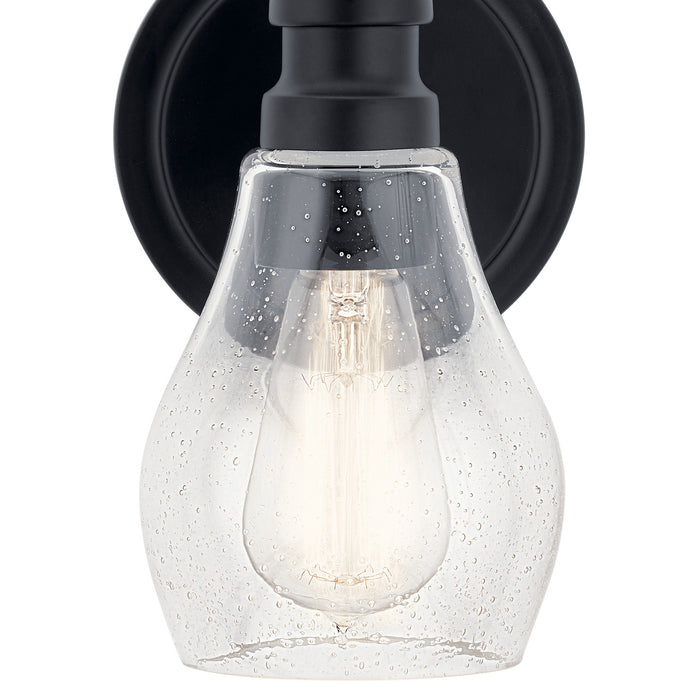 Kichler 45390BK One Light Wall Sconce, Black