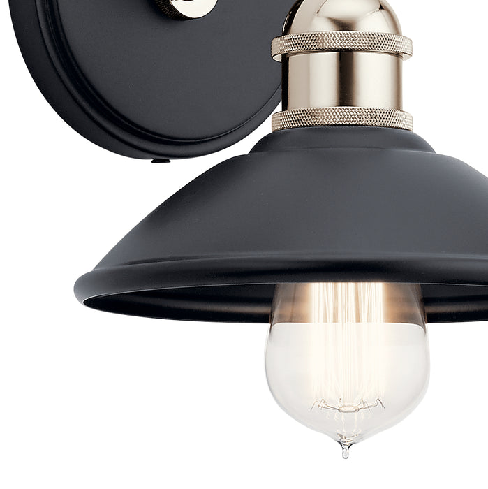 Kichler 45943BK One Light Wall Sconce, Black