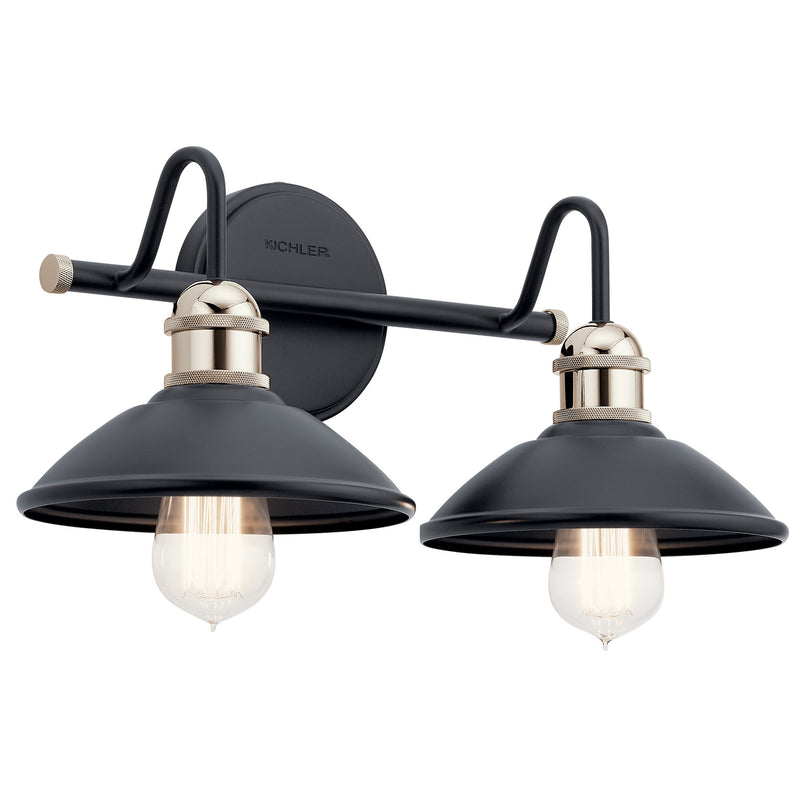 Kichler 45944BK Two Light Bath, Black