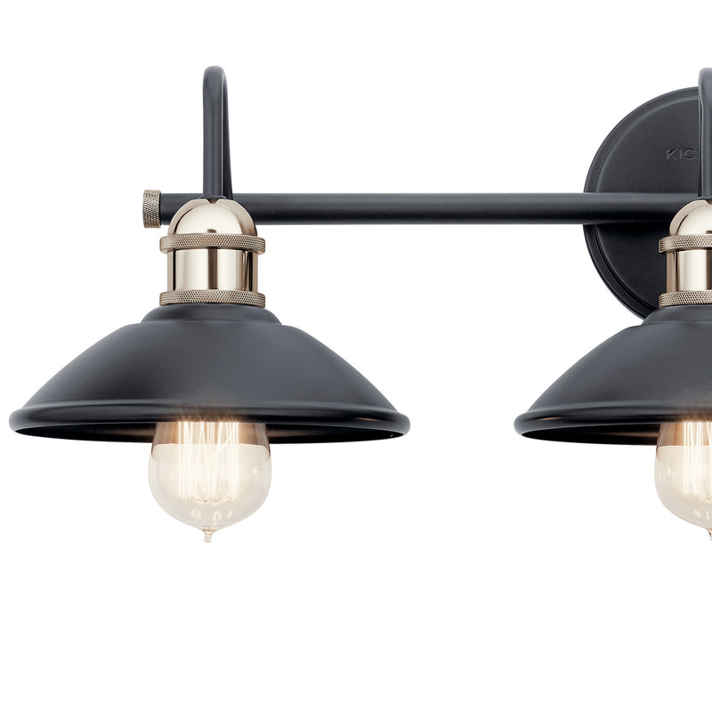 Kichler 45945BK Three Light Bath, Black