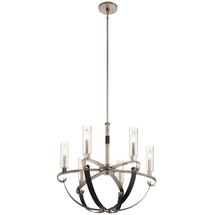 Kichler 52015CLP Six Light Chandelier, Classic Pewter