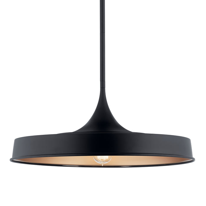 Kichler 52096BK One Light Pendant/Semi Flush, Black