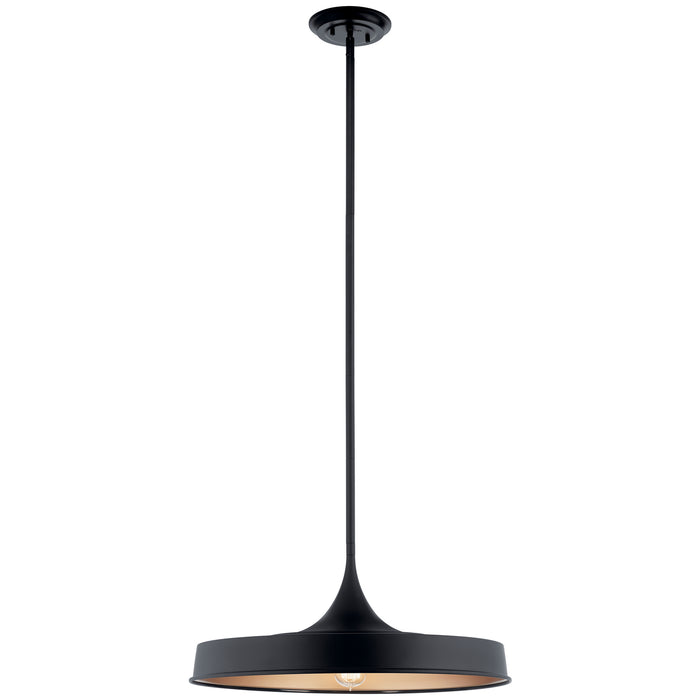 Kichler 52096BK One Light Pendant/Semi Flush, Black