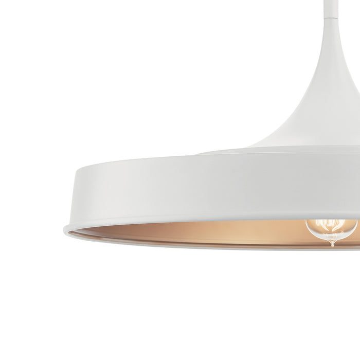 Kichler 52096WH One Light Pendant/Semi Flush, White