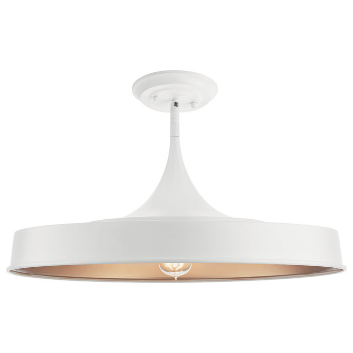 Kichler 52096WH One Light Pendant/Semi Flush, White