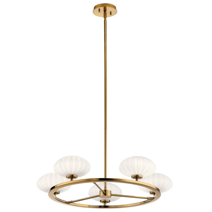 Kichler 52223FXG Five Light Chandelier, Fox Gold