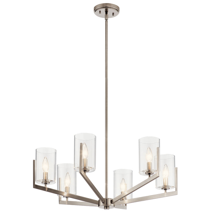 Kichler 52314CLP Six Light Chandelier, Classic Pewter