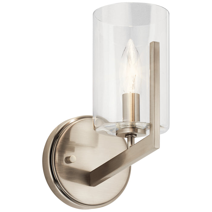 Kichler 52316CLP One Light Wall Sconce, Classic Pewter