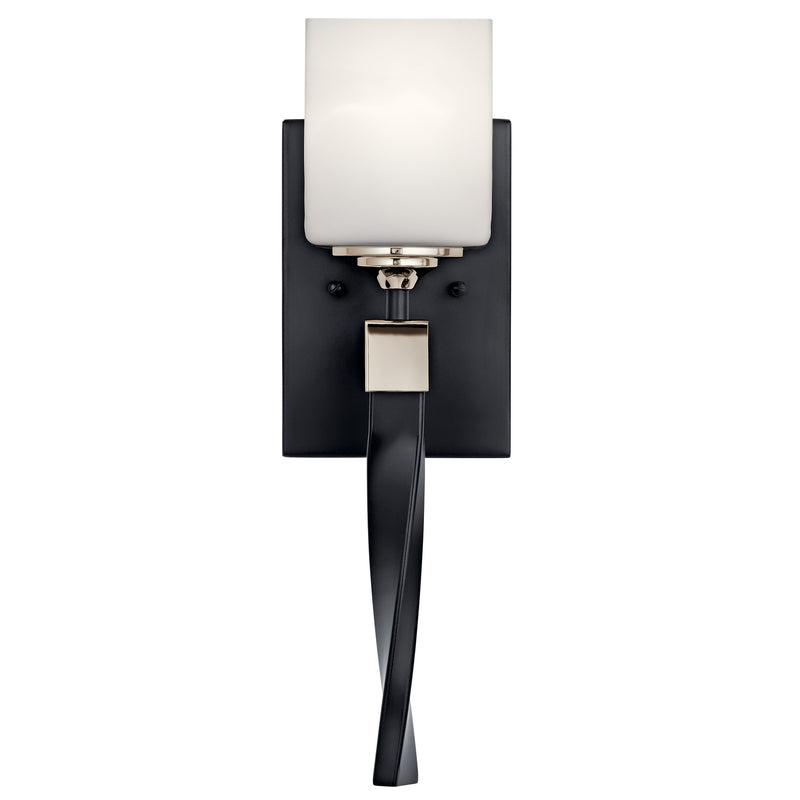 Kichler 55000BK One Light Wall Sconce, Black