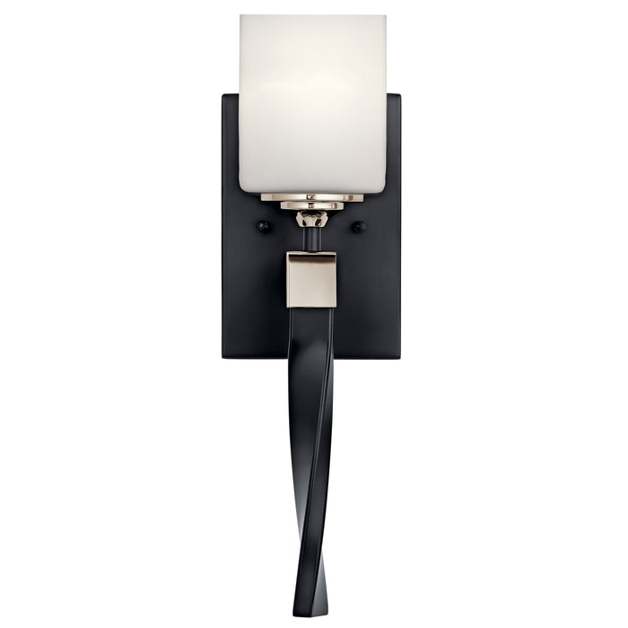 Kichler 55000BK One Light Wall Sconce, Black