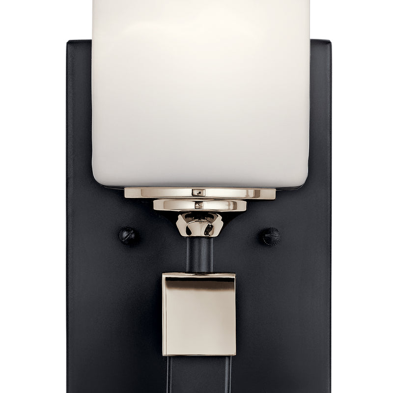 Kichler 55000BK One Light Wall Sconce, Black