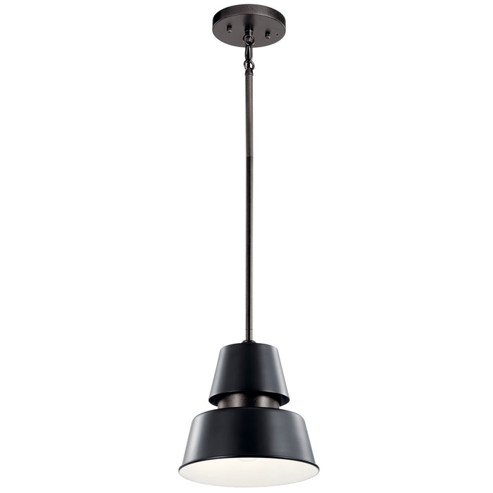 Kichler 59003BK One Light Outdoor Pendant, Black