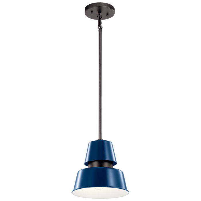 Kichler 59003CBL One Light Outdoor Pendant, Catalina Blue