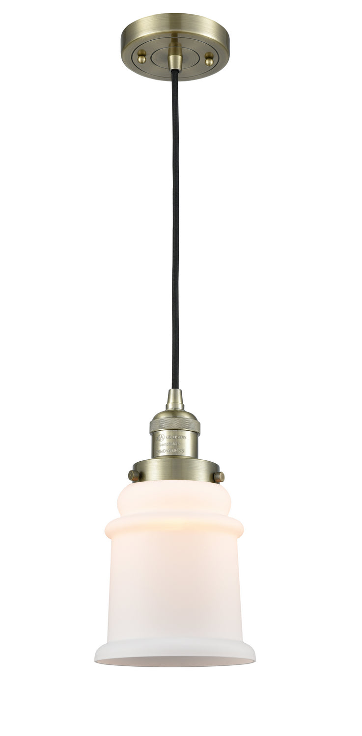 Innovations 201C-AB-G181 One Light Mini Pendant, Antique Brass