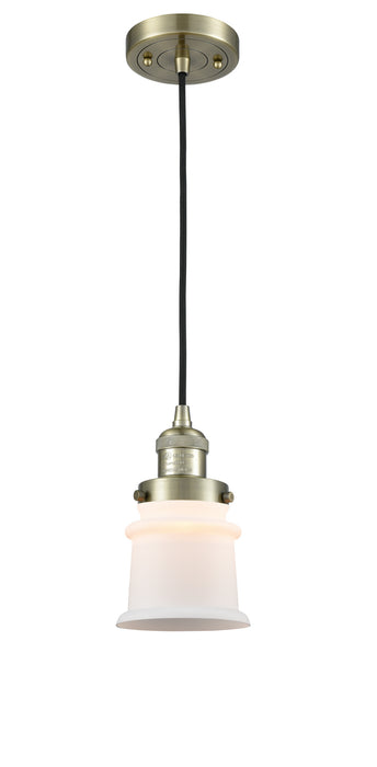 Innovations 201C-AB-G181S One Light Mini Pendant, Antique Brass