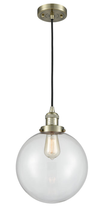 Innovations 201C-AB-G202-10 One Light Mini Pendant, Antique Brass