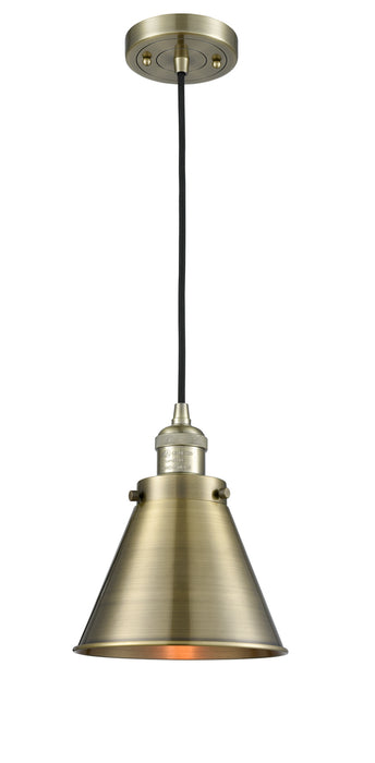 Innovations 201C-AB-M13-AB One Light Mini Pendant, Antique Brass