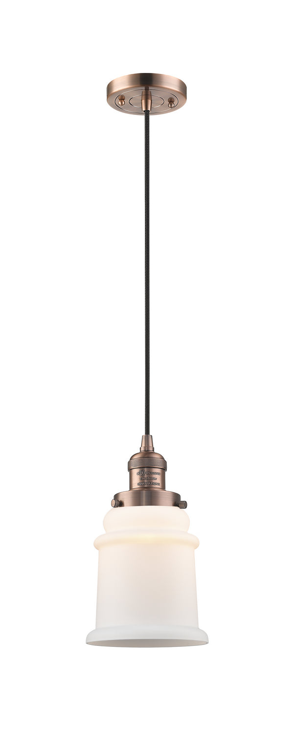 Innovations 201C-AC-G181 One Light Mini Pendant, Antique Copper