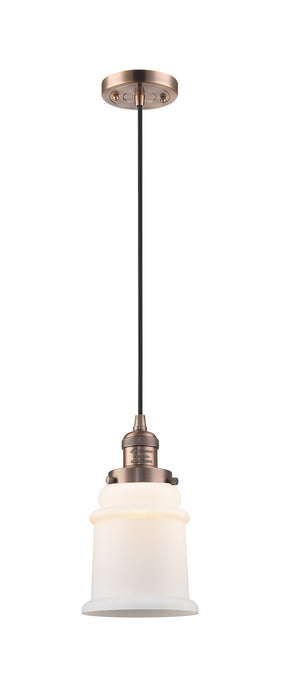 Innovations 201C-AC-G181 One Light Mini Pendant, Antique Copper