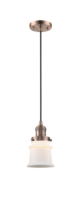 Innovations 201C-AC-G181S One Light Mini Pendant, Antique Copper