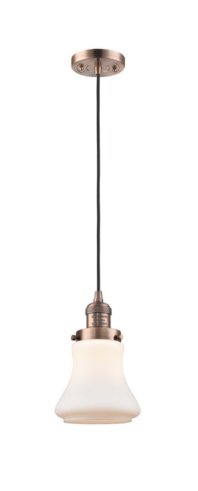 Innovations 201C-AC-G191 One Light Mini Pendant, Antique Copper