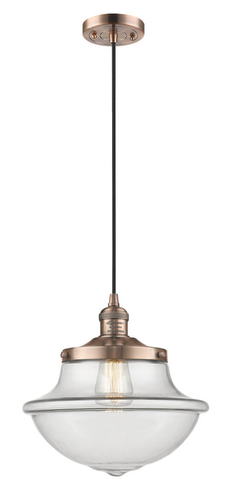 Innovations 201C-AC-G542 One Light Mini Pendant, Antique Copper