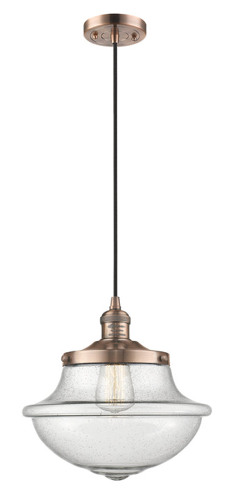 Innovations 201C-AC-G544 One Light Mini Pendant, Antique Copper