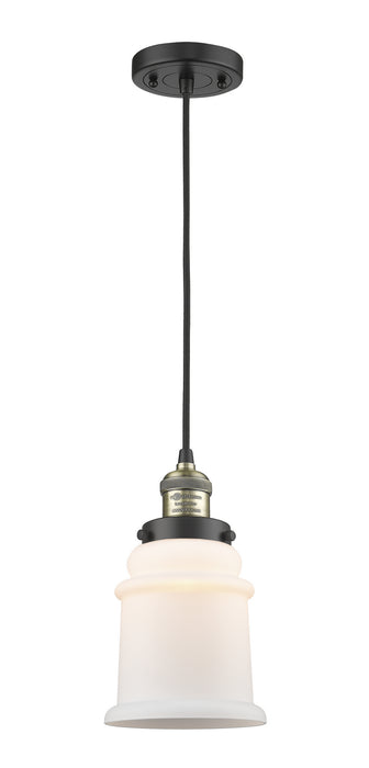 Innovations 201C-BAB-G181 One Light Mini Pendant, Black Antique Brass